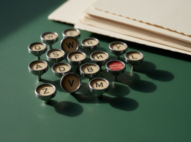 Typewriter keys, close up